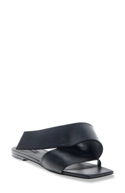 Givenchy Twisted Ribbon Slide Sandal In Black