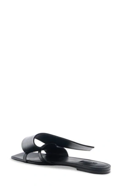 Givenchy Twisted Ribbon Slide Sandal In Black