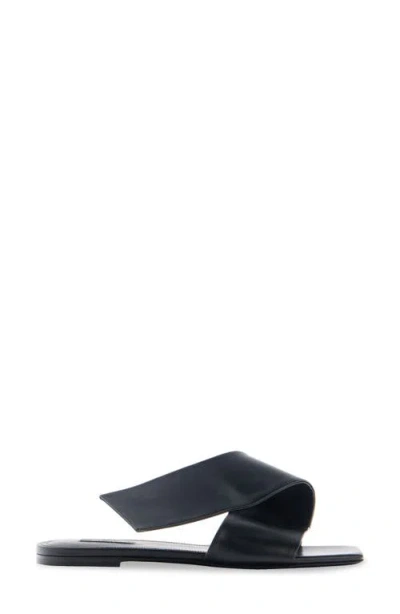 Givenchy Twisted Ribbon Slide Sandal In Black