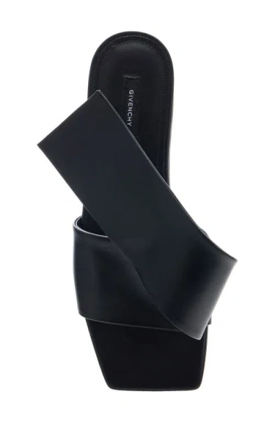 Givenchy Twisted Ribbon Slide Sandal In Black