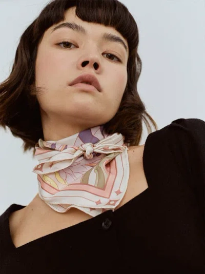 Lost Pattern Nyc The Dreamer Bandana Silk Scarf In Multi