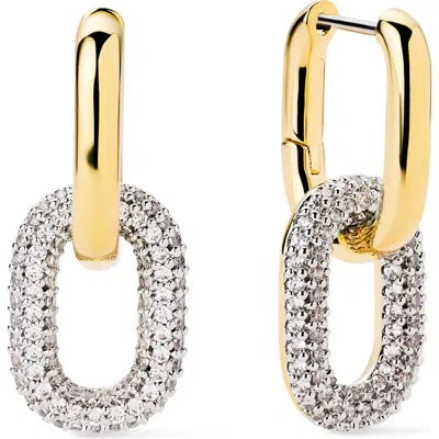 Ana Luisa Rox Mini Double Hoop Drop Earrings In Gold