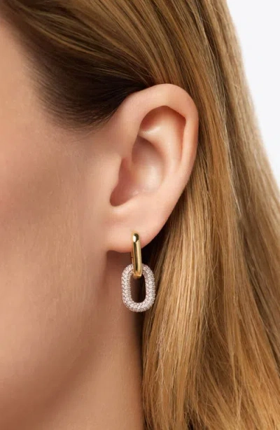 Ana Luisa Rox Mini Double Hoop Drop Earrings In Gold