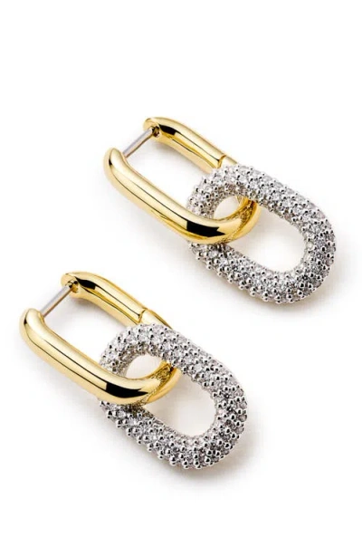 Ana Luisa Rox Mini Double Hoop Drop Earrings In Gold