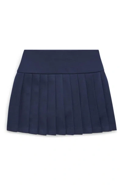 Polo Ralph Lauren Ralph Lauren Girls Ponte Roma Pleated Skirt In Blue