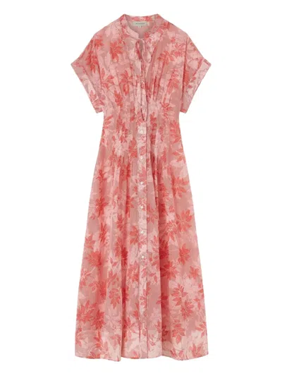 Lee Mathews Meredith Floral-pattern Maxi Dress In Red
