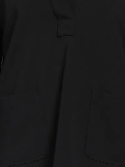 Jucca Black Knitted Jacket With Notched Collar And Three-quarter Sleeves In Black