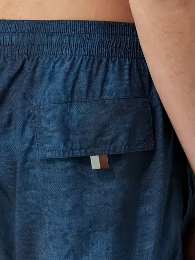 Canali Drawstring Swim Shorts In Blue