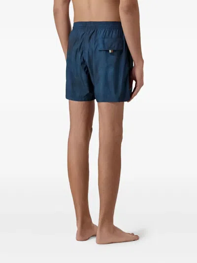 Canali Drawstring Swim Shorts In Blue