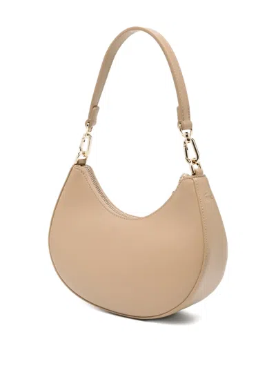 Lacoste Logo-appliqué Half-moon Bag In Neutral