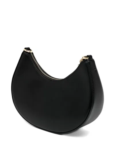 Lacoste Logo-appliqué Half-moon Bag In Black