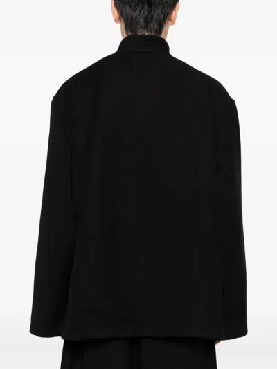 Uma Wang Knot-button Jacket In Black