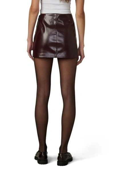 Joe's Jeans The Patent Faux Leather Mini Skirt In Burgundy