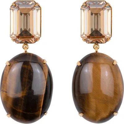 Jennifer Behr Xiomara Drop Earrings In Brown