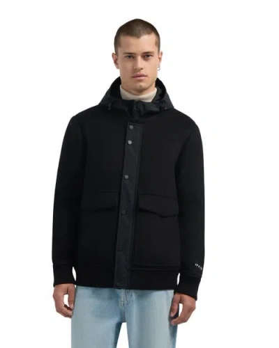 Pajar Hader Wool Blend Bomber Jacket With Removable Hooded Bib In Black