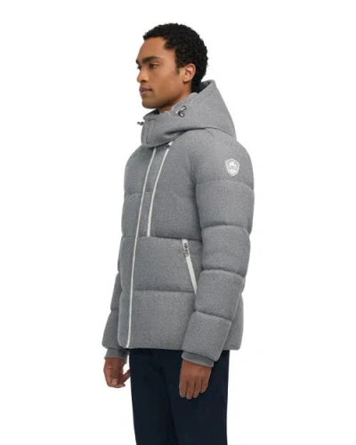 Pajar Kepler Wool-like Puffer With Removable Hood In Gray