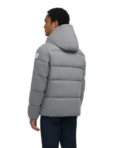 Pajar Kepler Wool-like Puffer With Removable Hood In Gray