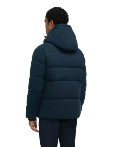 Pajar Kepler Wool-like Puffer With Removable Hood In Blue