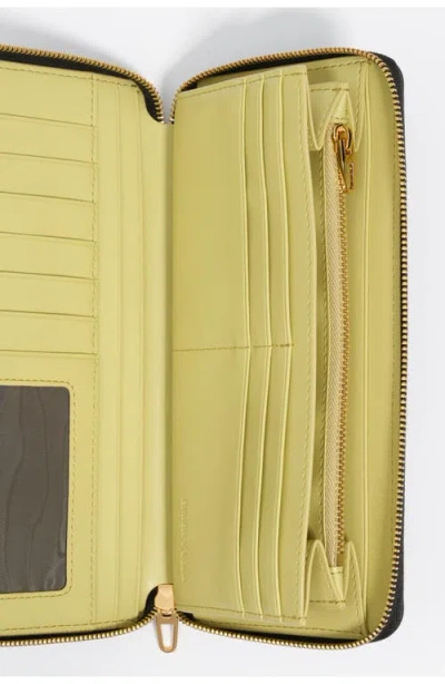 Bimba Y Lola Crocodile-effect Zip-around Wallet In Black