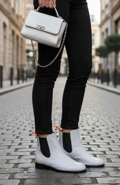 Beautiisoles Reba Chelsea Boot In White
