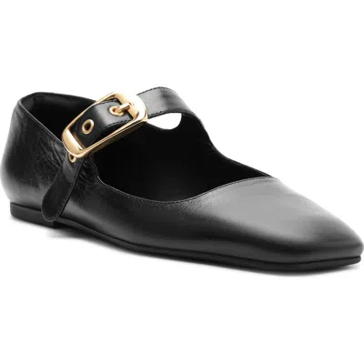 Arezzo Women's Elena Square Toe Ballet Shoes In Black