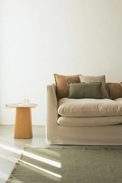 Lorena Canals Handloom Rectangular Cushion In Green