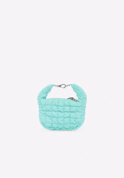Peloton Quilted Bag Charm In Blue