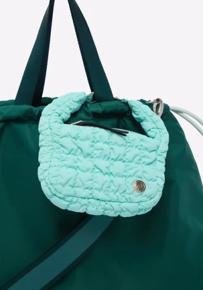 Peloton Quilted Bag Charm In Blue