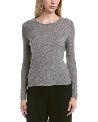 Bruno Magli Classic Crewneck Wool & Cashmere-blend Sweater In Gray