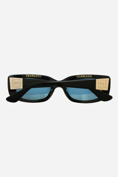 Indy Delancey Rectangular Polarized Sunglasses In Blue
