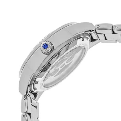 Empress Godiva Automatic Mop Bracelet Watch In Silver