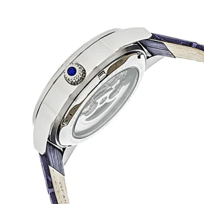 Empress Godiva Automatic Lavender Leather Watch 38mm In Silver