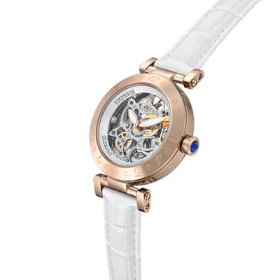 Empress Theodora Automatic Skeleton Leather-band Watch In Gold