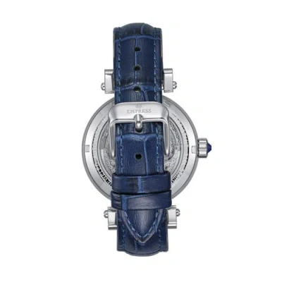 Empress Theodora Automatic Skeleton Leather-band Watch In Blue