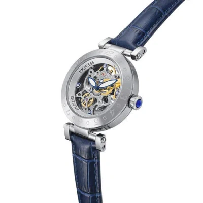 Empress Theodora Automatic Skeleton Leather-band Watch In Blue
