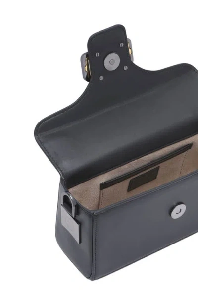 Lanvin Pencil Cat Leather Crossbody Bag In Black