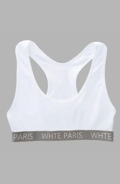 Blvck Whte Signature Bra In White