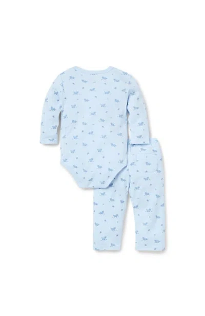 Janie And Jack Baby Fox Wrap Matching Set In Blue
