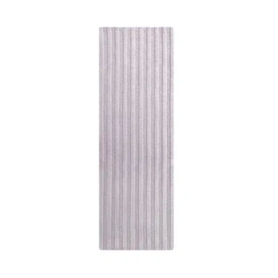 Maison Deux Solid Stripe Rug In Purple