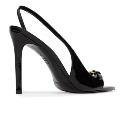 Black Suede Studio Heidi 100 Slingback In Black