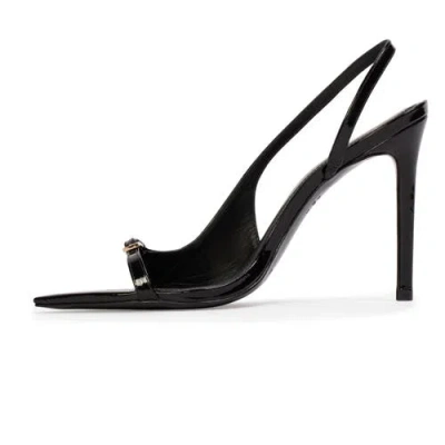 Black Suede Studio Heidi 100 Slingback In Black