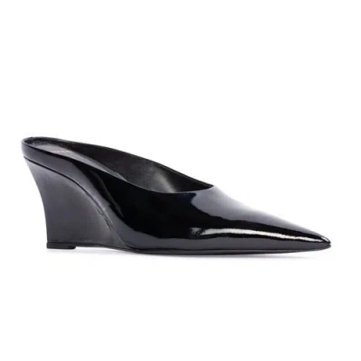 Black Suede Studio Aysha 70 Wedge In Black