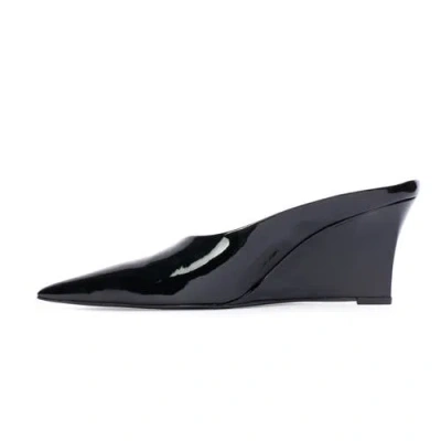 Black Suede Studio Aysha 70 Wedge In Black