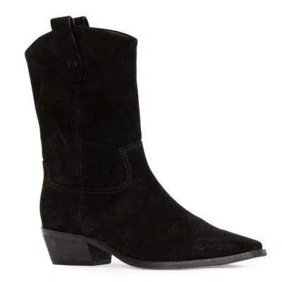 Black Suede Studio Casey Suede Boots In Black