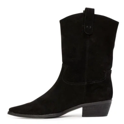 Black Suede Studio Casey Suede Boots In Black