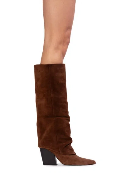 Black Suede Studio Nev 100 Boot In Brown