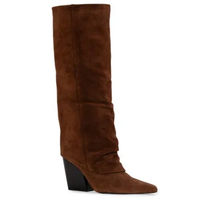 Black Suede Studio Nev 100 Boot In Brown