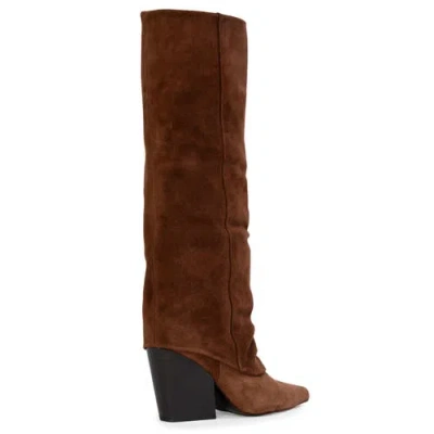 Black Suede Studio Nev 100 Boot In Brown