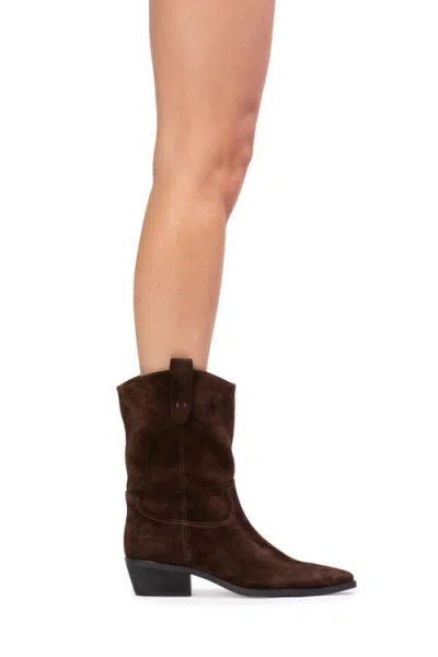 Black Suede Studio Casey 55 Suede Boot In Brown
