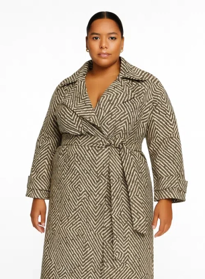 Baacal Aria Double Breasted Trench In Brown